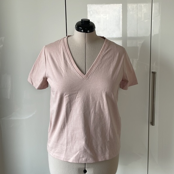 ZARA Premium Cotton T-Shirt Color- Beige/Pink Size-Large NWT - Picture 7 of 16